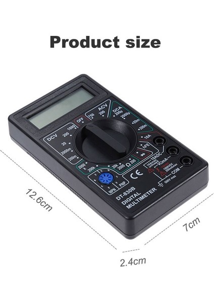 Siyah LCD Dijital Multimetre Ac / Dc 750/1000 V Dijital Mini Voltmetre İçin El Multimetre (Yurt Dışından) indirimleri