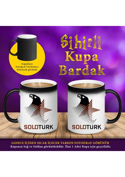 Solo Türk Logo Baskılı Sihirli Hediyelik Kupa BARDAK-S76577