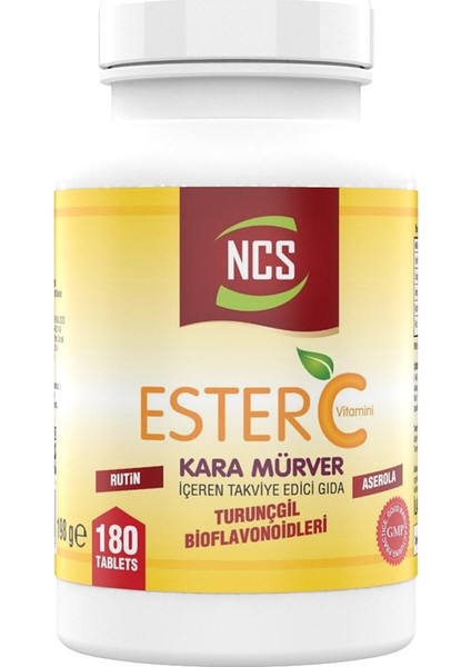Ester C Vitamini Kara Mürver 180 Tablet