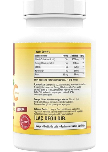 Ester C Vitamini Kara Mürver 180 Tablet