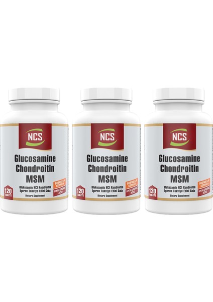 Glucosamine Chondroitin Msm Hyaluronic Acid 120 Tablet 3 Kutu