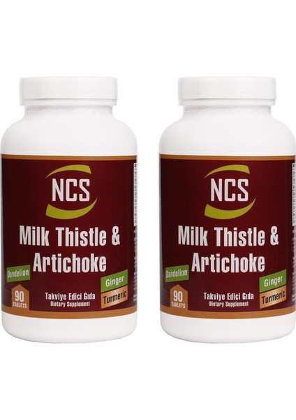 Milk Thistle Artichoke Zerdeçal Karahindiba 90 Tablet 2 Kutu