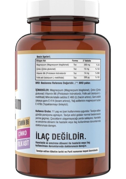 Çinko Glukonat 120 Tablet & Zma Magnesium Çinko 120 Tablet