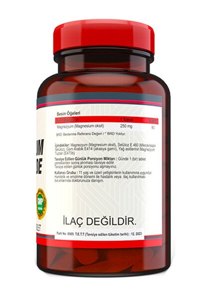 Magnesium Oxide Magnezyum 250 Mg 120 Tablet fiyatları
