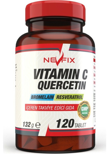 Vitamin C Bromelian Quercetın120 Tablet 2 Kutu