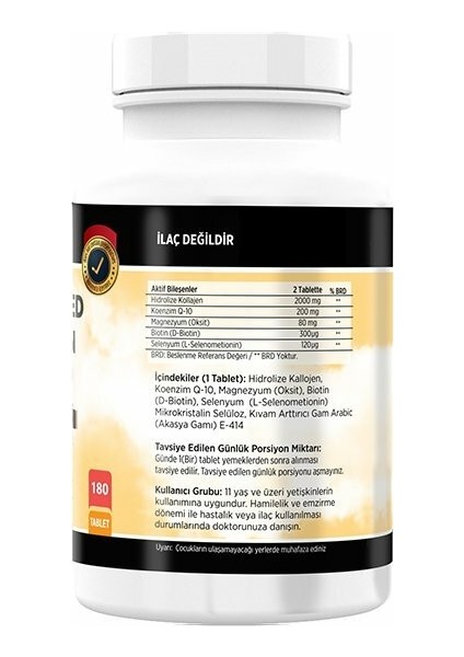 Flxhidrolize Kollajen Coenzyme Selenium Magnezyum 180 Tablet