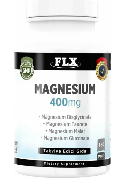 Flx Magnezyum Bisglisinat Malat Taurat Glukonat 180 Tablet