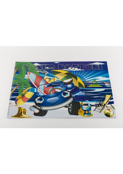3 Adet Karton Kapak Spiralli Resim Defteri 35 x 50 cm 15 Yaprak indirimleri