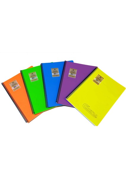 3 Adet A4 Plastik Pp Kapak Spiralli 80 Yaprak Çizgili Defter Contra Sry fiyatları