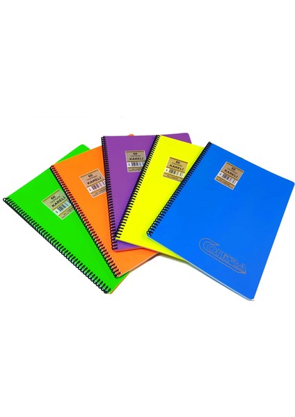 3 Adet A4 Plastik Pp Kapak Spiralli 60 Yaprak Kareli Defter Contra Sry fiyatları