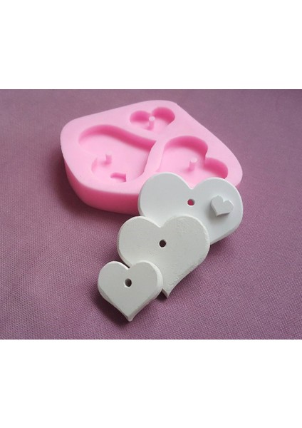 Üçlü Kalp Kalpler Askı Seti Silikon Kalıp K-679 modelleri