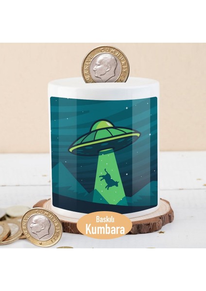Ufo Gemisine Işınlanan Inek Para Birikim KUMBARASI-21479