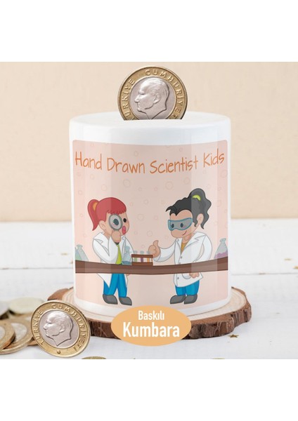 Laboratuvarda Iki Minik Kız Baskılı Para Birikim KUMBARASI-214754
