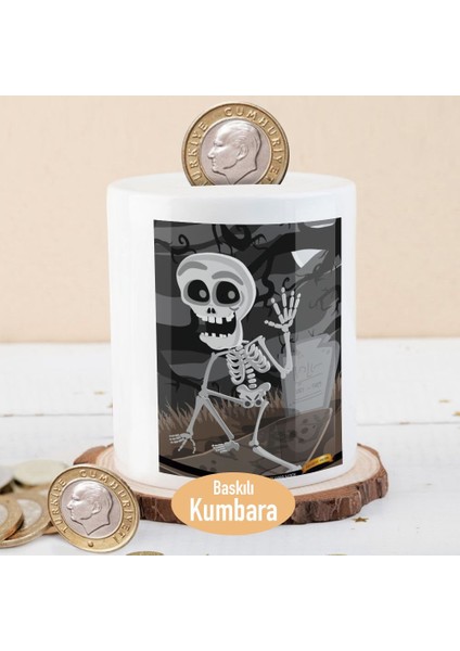 Halloween Mezarlıktaki Iskelet Para Birikim KUMBARASI-000A467