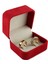 Alcantara Çift Alyans Kutusu Kırmızı Renk 1