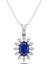 Oval Pırlantalı Safir Kolye 1