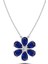 Pırlanta Safir Flower Kolye 1