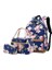 Çiçek Desenli Çanta Seti Mavi (Yurt Dışından) 3
