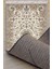 Krem Kahve Desenli Yıkanabilir Kaymaz Klasik Salon Halısı Dekoratif Kilim ARM-1003 3