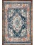 Turuncu Mavi Desenli Yıkanabilir Kaymaz Salon Halısı Dekoratif Kilim ARM-1038 2