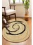 Yılanlı Desenli Oval Örme Dekoratif Jüt Kilim Hasır Halı JUT-4010 1