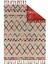 Otantik Vintage Desenli Çift Taraflı Yıkanabilir Saçaklı Uşak Dokuma Kilim BABIL-8015 1