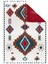 Otantik Vintage Desenli Çift Taraflı Yıkanabilir Saçaklı Uşak Dokuma Kilim BABIL-8042 1