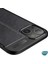 Apple iPhone 13 Mini Kılıf Deri Dokulu Silikon Siyah 4