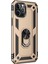 Apple iPhone 13 Pro Kılıf Military Ring Holder Gold 2