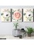 Çiçekler 3 Parça Kanvas - Canvas Tablo 1