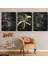 Gold Çiçekler 3 Parça Kanvas - Canvas Tablo 1