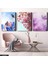 Çiçekler Kelebekler 3 Parça Kanvas - Canvas Tablo 1