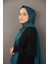 Petrol Yeşili Sima Janjanlı Şifon Şal 1