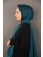 Petrol Yeşili Sima Janjanlı Şifon Şal 3