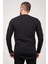 Erkek Sıfır Yaka Uzun Kol Basic T-Shirt Lacivert 3