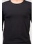 Erkek Sıfır Yaka Uzun Kol Basic T-Shirt Lacivert 4