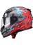 816 Mat Teeth Red Full Face Motosiklet Kaskı 1