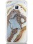 CaseWorld Samsung Galaxy J3 Kapak Mermer Desenli Pop Socketli Silikon Kılıf - Gold 1