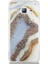 CaseWorld Samsung Galaxy J3 Kapak Mermer Desenli Pop Socketli Silikon Kılıf - Gold 2