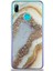 CaseWorld Huawei P Smart 2019 Kapak Mermer Desenli Pop Socketli Silikon Kılıf - Gold 2