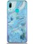 CaseWorld Huawei P Smart 2019 Kapak Mermer Desenli Pop Socketli Silikon Kılıf - Mavi 2