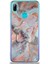 CaseWorld Huawei P Smart 2019 Kapak Mermer Desenli Pop Socketli Silikon Kılıf - Mercan 1