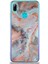 CaseWorld Huawei P Smart 2019 Kapak Mermer Desenli Pop Socketli Silikon Kılıf - Mercan 2