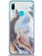 CaseWorld Huawei P Smart 2019 Kapak Mermer Desenli Pop Socketli Silikon Kılıf - Mor 2
