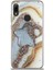 CaseWorld Huawei Y6 2019 Kapak Mermer Desenli Pop Socketli Silikon Kılıf - Gold 1