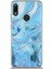 CaseWorld Huawei Y6 2019 Kapak Mermer Desenli Pop Socketli Silikon Kılıf - Mavi 2