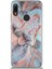 CaseWorld Huawei Y6 2019 Kapak Mermer Desenli Pop Socketli Silikon Kılıf - Mercan 1