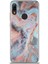 CaseWorld Huawei Y6 2019 Kapak Mermer Desenli Pop Socketli Silikon Kılıf - Mercan 2