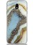 CaseWorld Samsung Galaxy J7 Pro Kapak Mermer Desenli Pop Socketli Silikon Kılıf - Gold 2