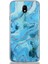 CaseWorld Samsung Galaxy J7 Pro Kapak Mermer Desenli Pop Socketli Silikon Kılıf - Mavi 2